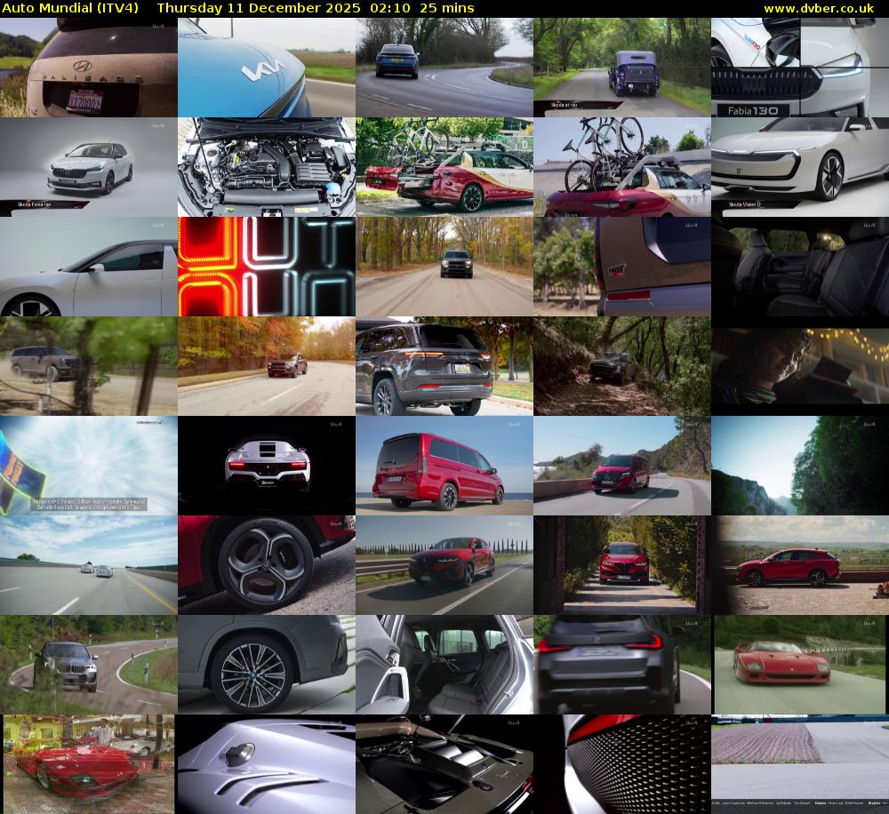 Auto Mundial (ITV4) Thursday 11 December 2025 02:10 - 02:35