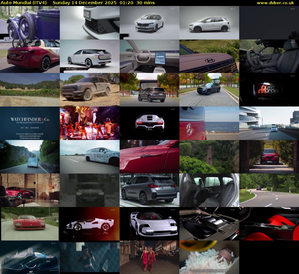 Auto Mundial (ITV4) Sunday 14 December 2025 01:20 - 01:50