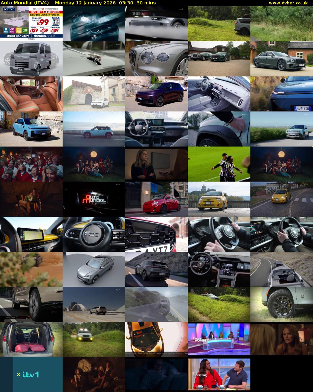 Auto Mundial (ITV4) Monday 12 January 2026 03:30 - 04:00
