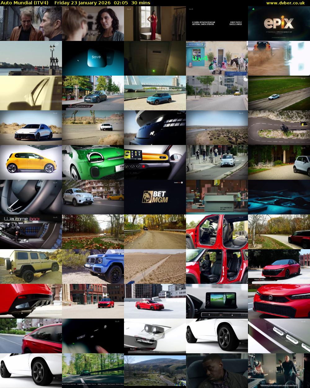 Auto Mundial (ITV4) Friday 23 January 2026 02:05 - 02:35