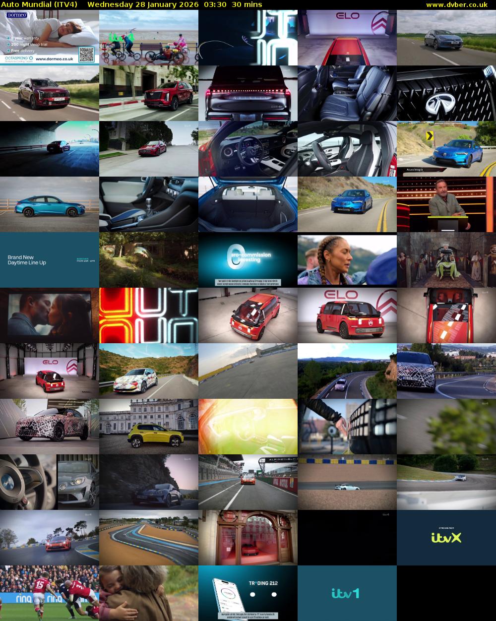 Auto Mundial (ITV4) Wednesday 28 January 2026 03:30 - 04:00