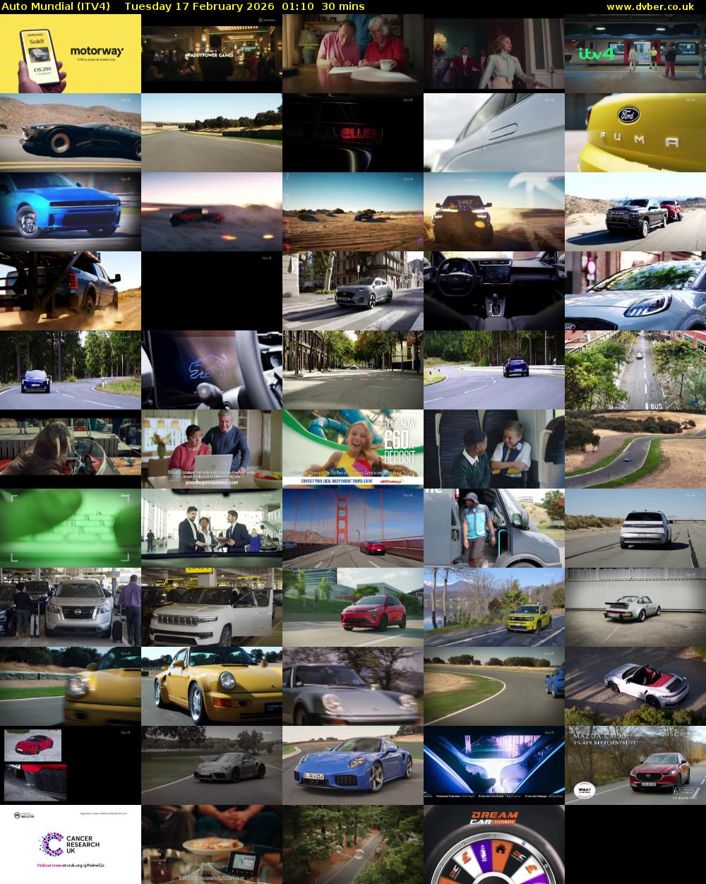 Auto Mundial (ITV4) Tuesday 17 February 2026 01:10 - 01:40