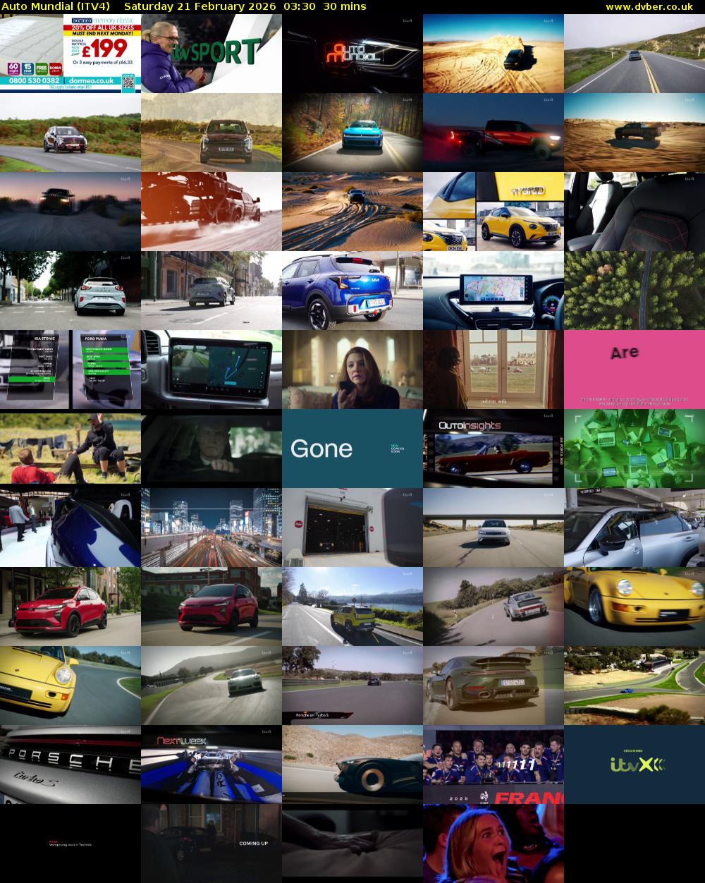 Auto Mundial (ITV4) Saturday 21 February 2026 03:30 - 04:00