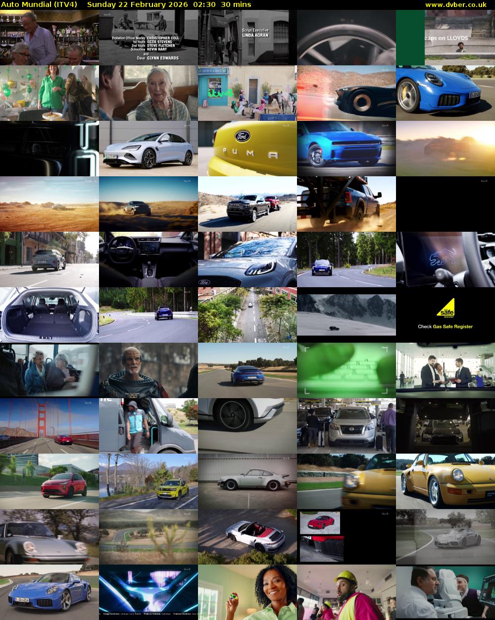 Auto Mundial (ITV4) Sunday 22 February 2026 02:30 - 03:00