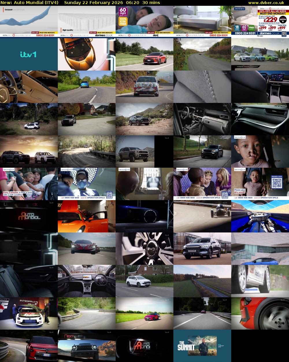 Auto Mundial (ITV4) Sunday 22 February 2026 06:20 - 06:50