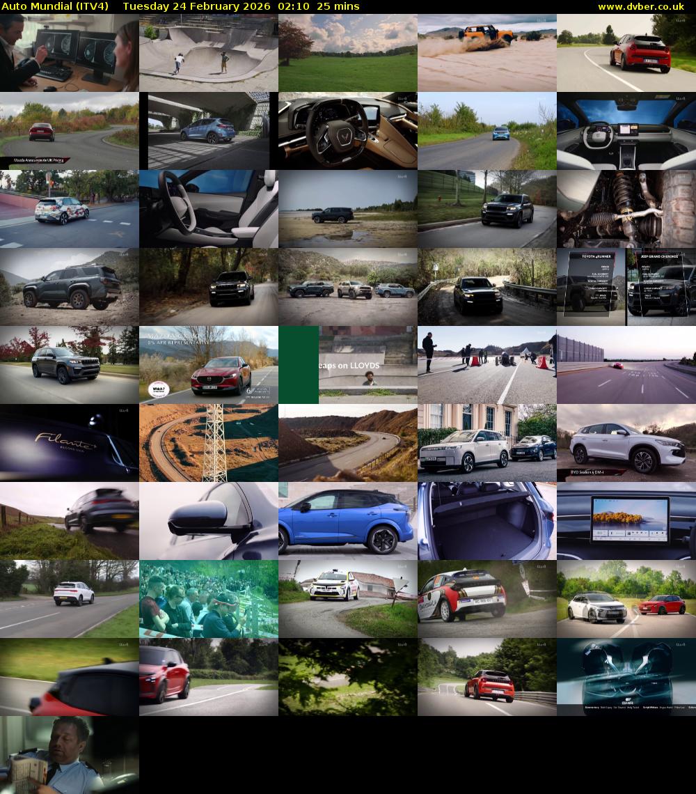 Auto Mundial (ITV4) Tuesday 24 February 2026 02:10 - 02:35