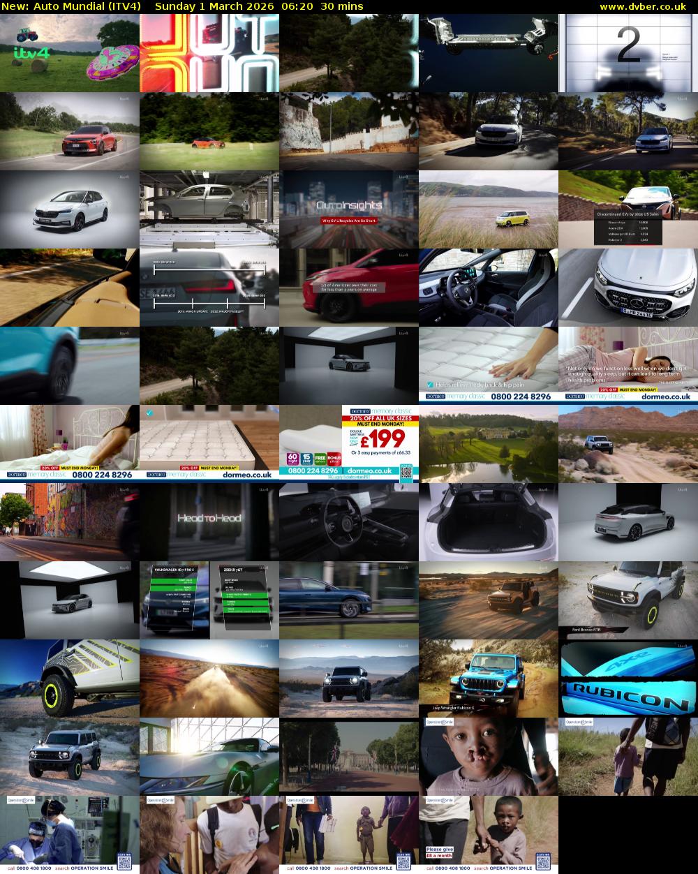 Auto Mundial (ITV4) Sunday 1 March 2026 06:20 - 06:50