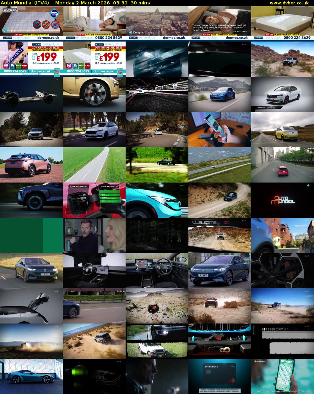 Auto Mundial (ITV4) Monday 2 March 2026 03:30 - 04:00