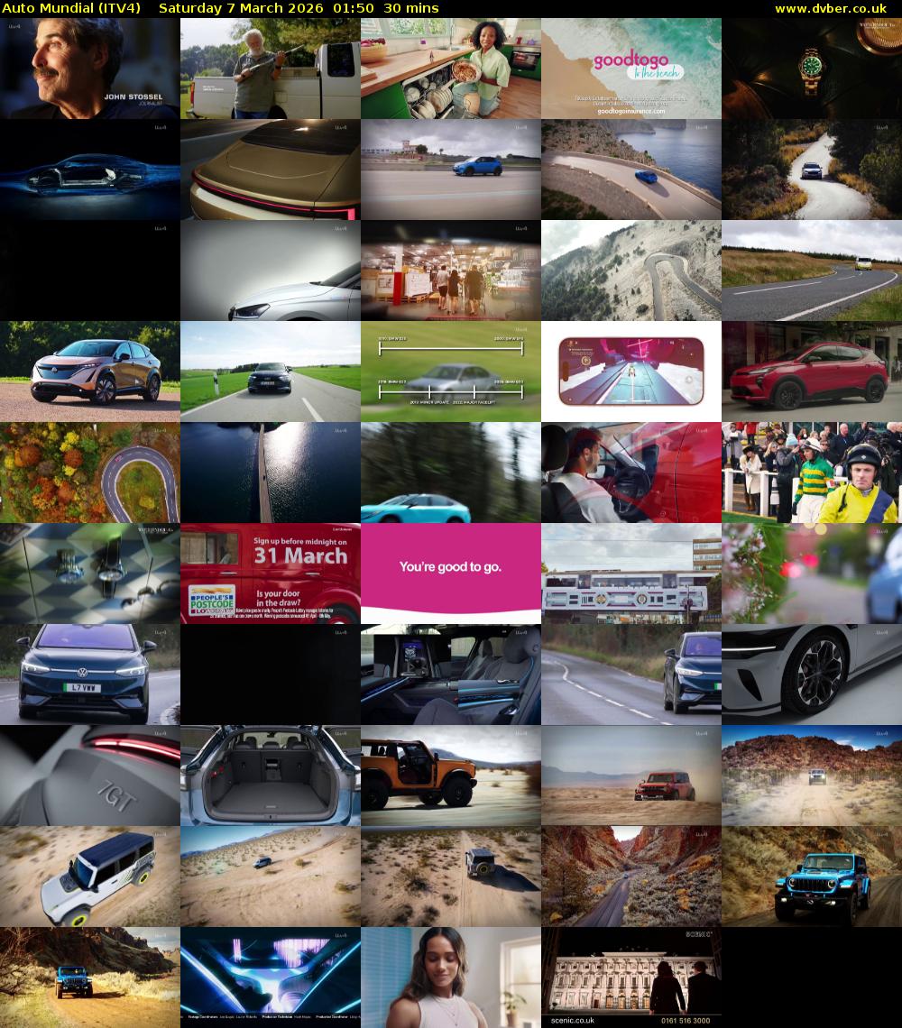 Auto Mundial (ITV4) Saturday 7 March 2026 01:50 - 02:20