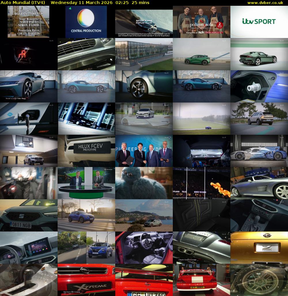 Auto Mundial (ITV4) Wednesday 11 March 2026 02:25 - 02:50
