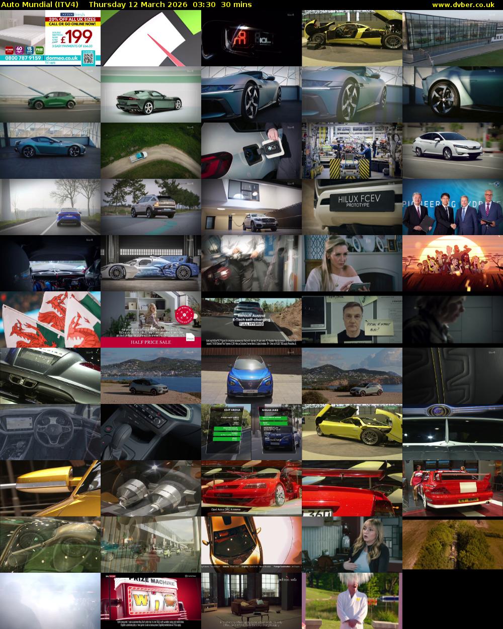Auto Mundial (ITV4) Thursday 12 March 2026 03:30 - 04:00
