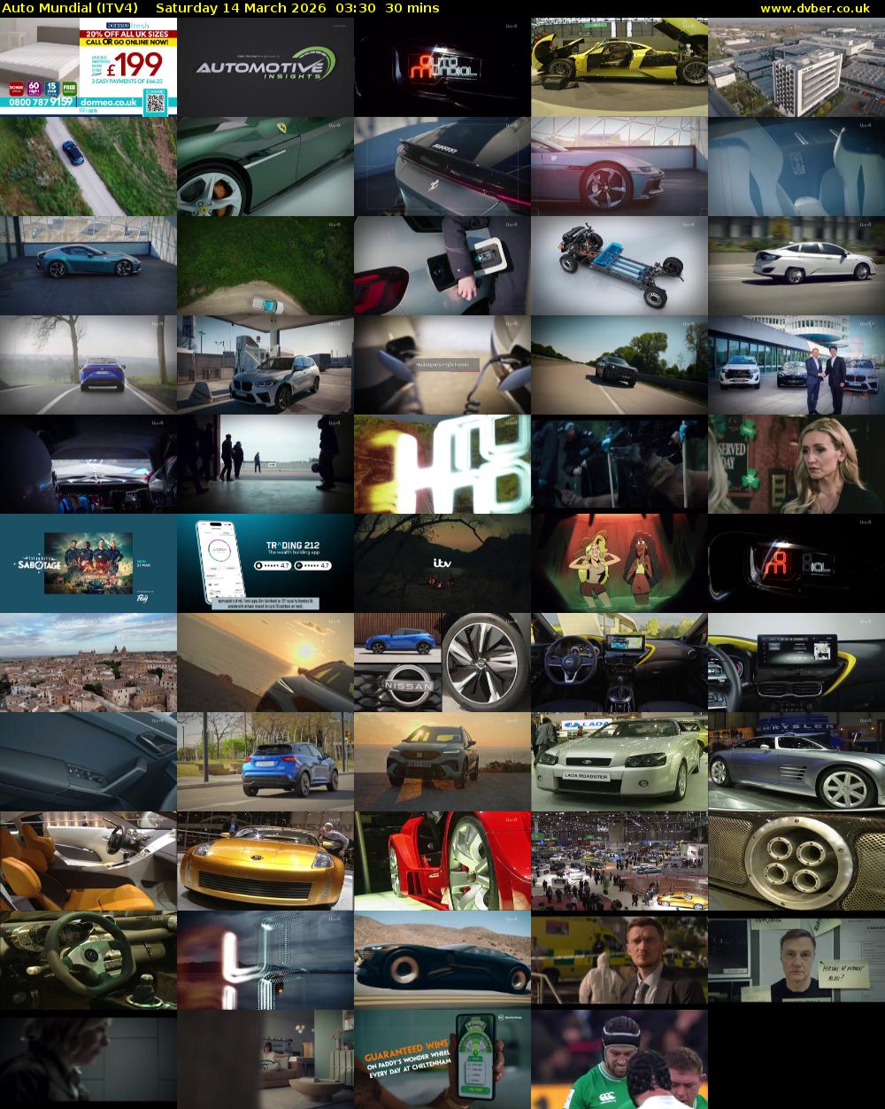 Auto Mundial (ITV4) Saturday 14 March 2026 03:30 - 04:00