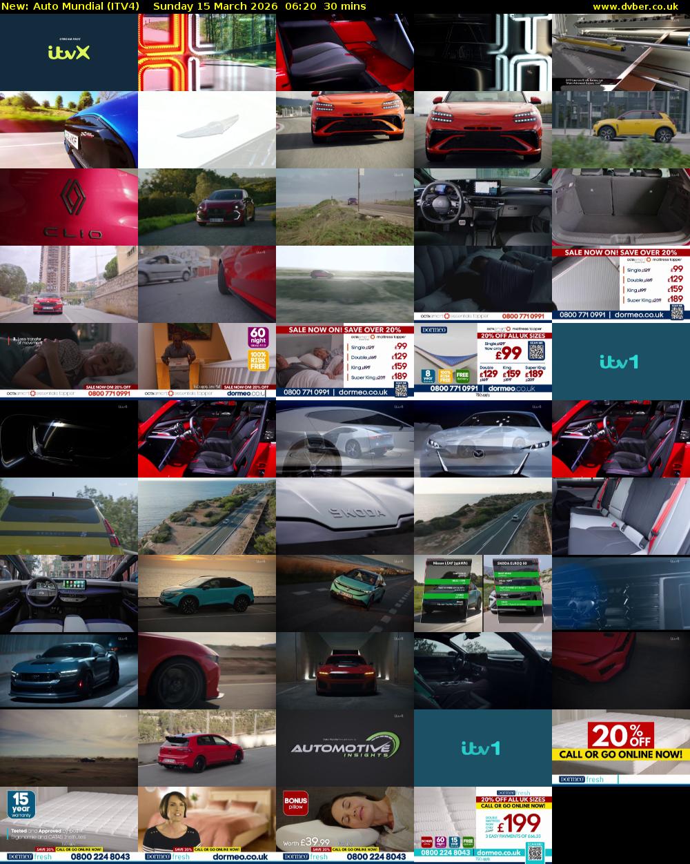 Auto Mundial (ITV4) Sunday 15 March 2026 06:20 - 06:50
