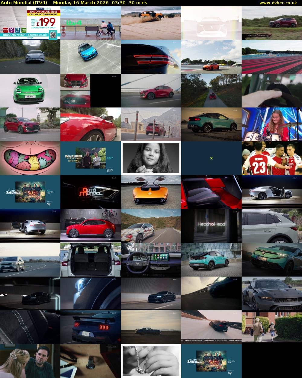Auto Mundial (ITV4) Monday 16 March 2026 03:30 - 04:00