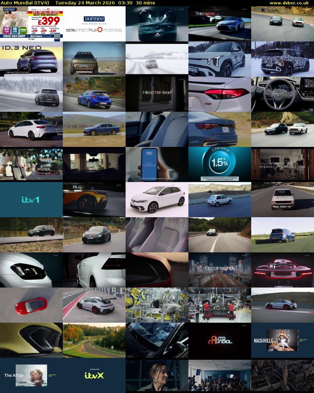 Auto Mundial (ITV4) Tuesday 24 March 2026 03:30 - 04:00