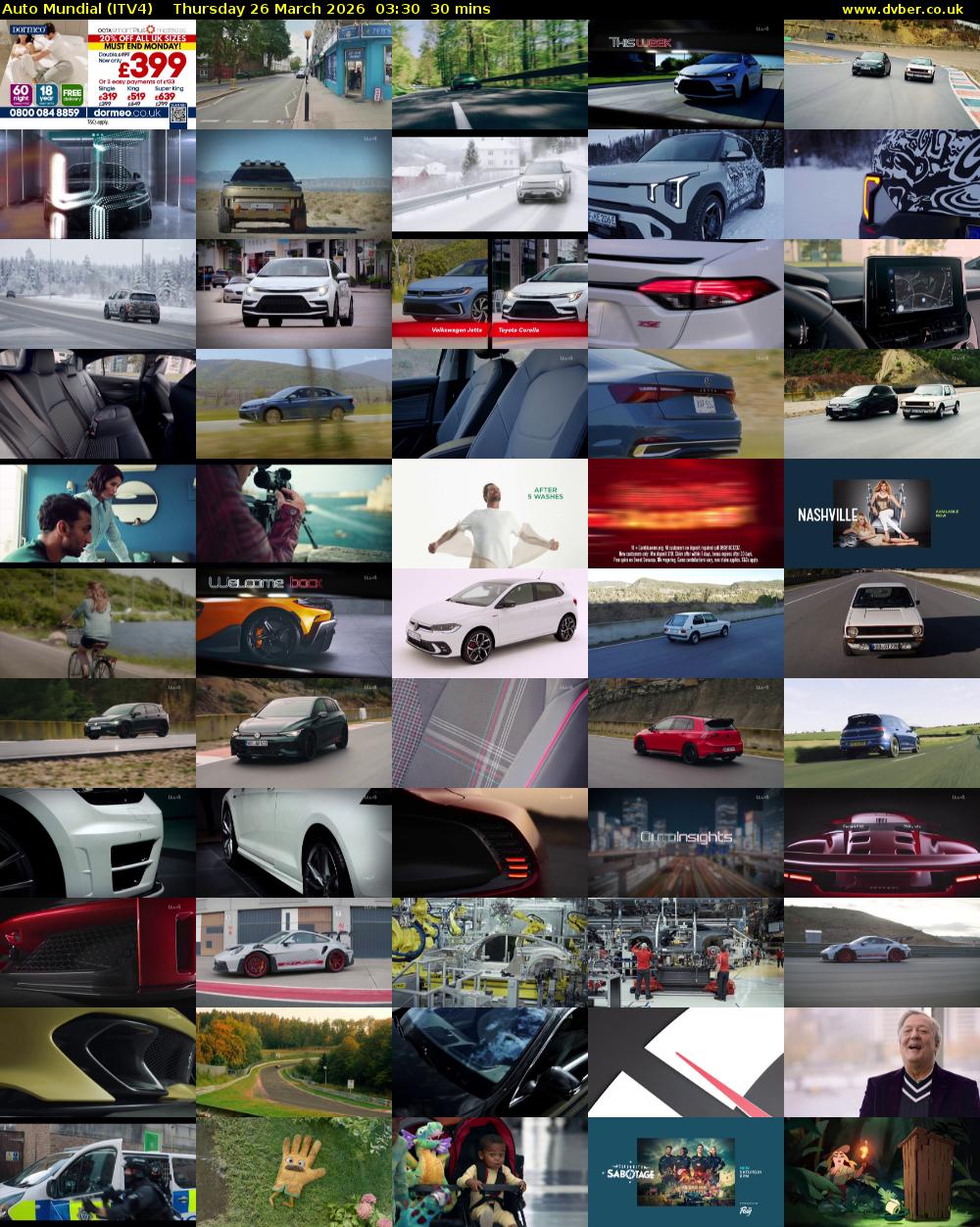 Auto Mundial (ITV4) Thursday 26 March 2026 03:30 - 04:00
