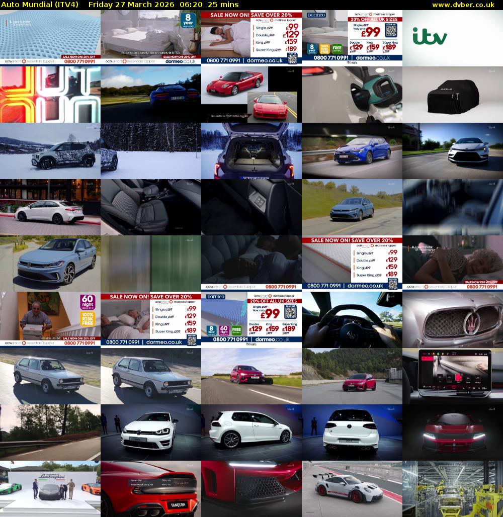 Auto Mundial (ITV4) Friday 27 March 2026 06:20 - 06:45