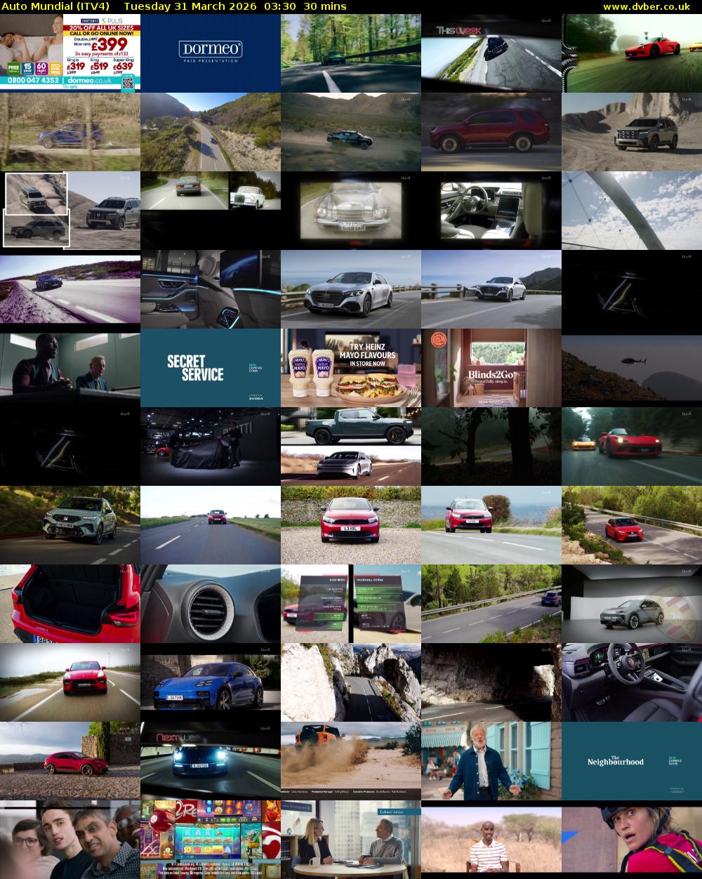 Auto Mundial (ITV4) Tuesday 31 March 2026 03:30 - 04:00