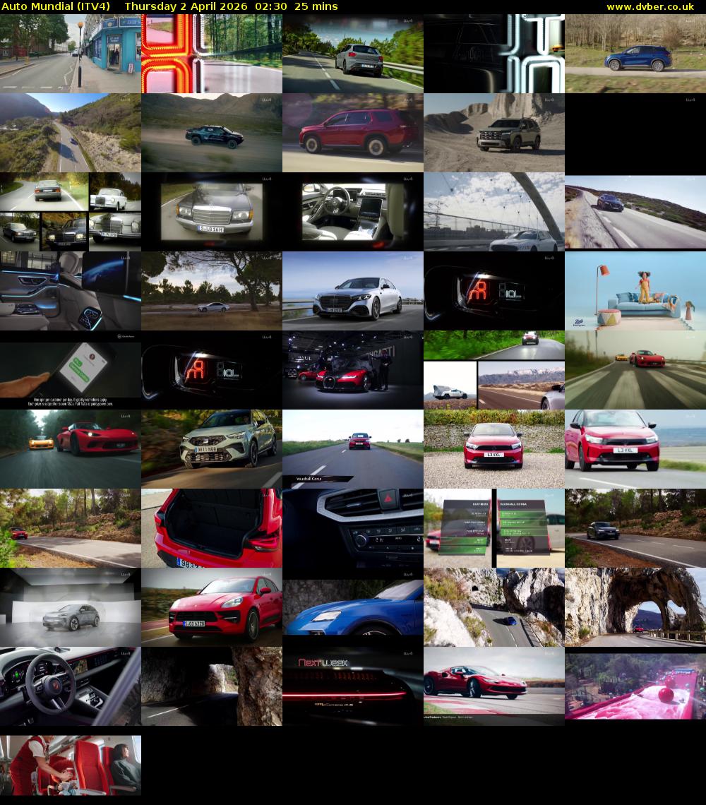 Auto Mundial (ITV4) Thursday 2 April 2026 02:30 - 02:55