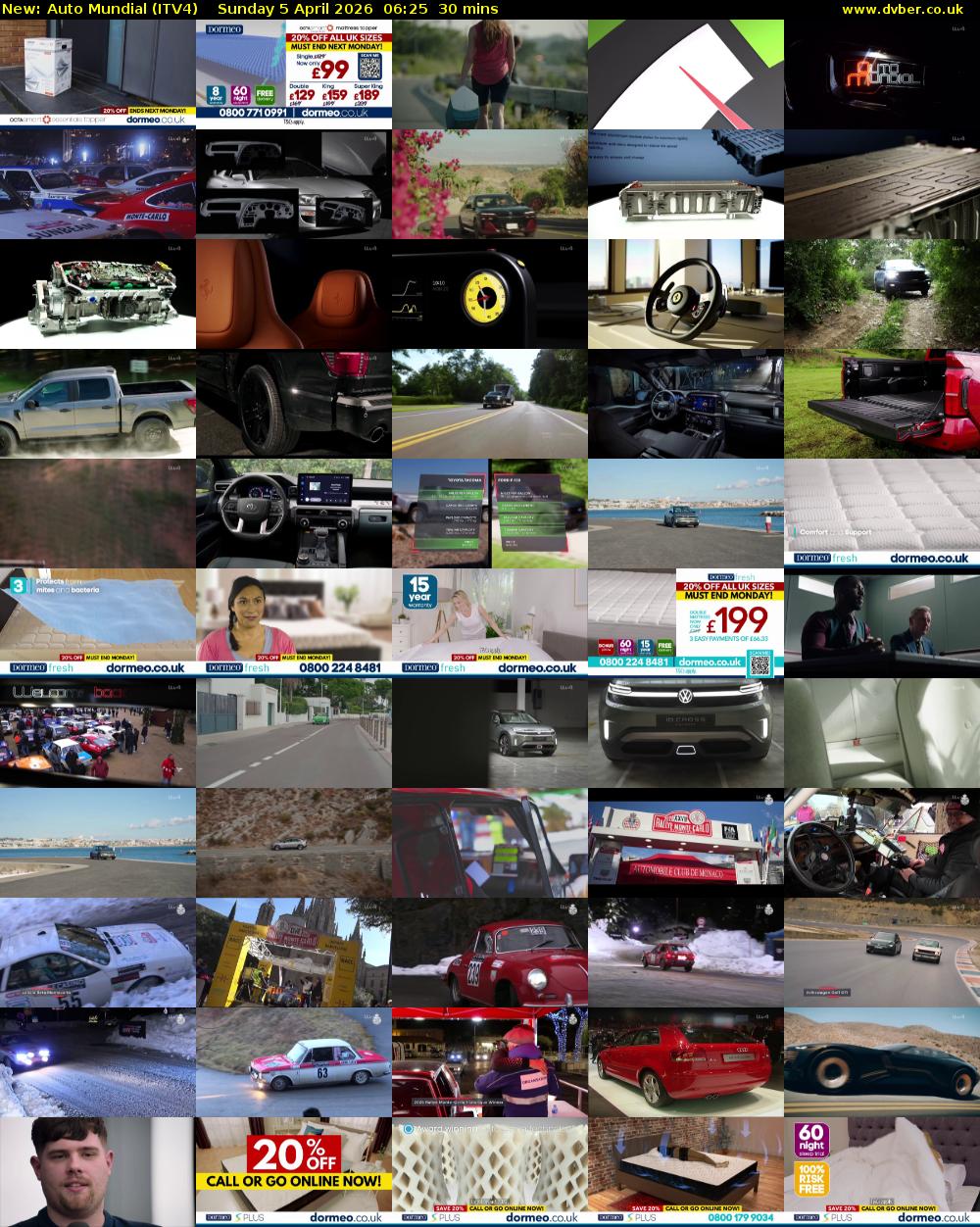 Auto Mundial (ITV4) Sunday 5 April 2026 06:25 - 06:55