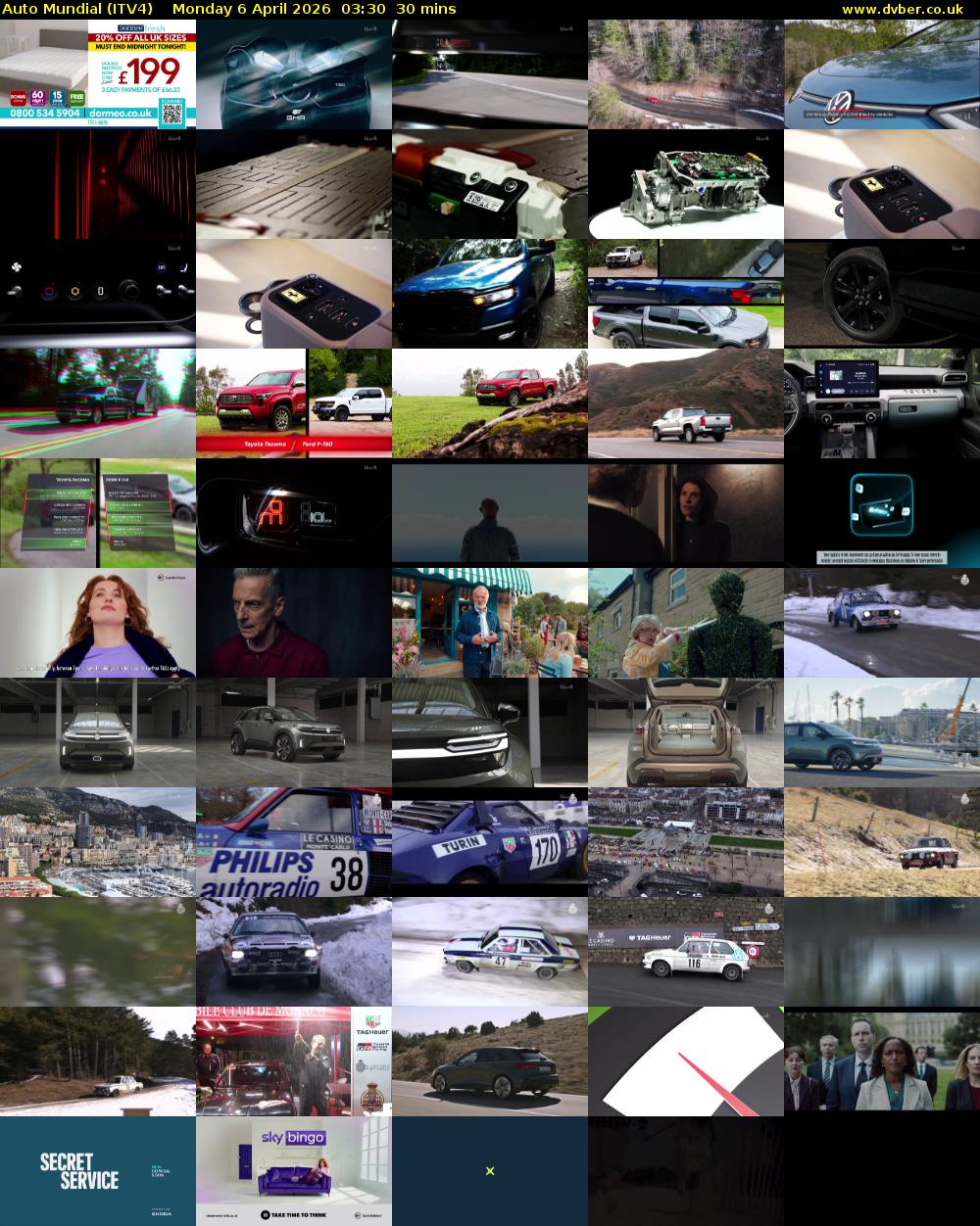 Auto Mundial (ITV4) Monday 6 April 2026 03:30 - 04:00