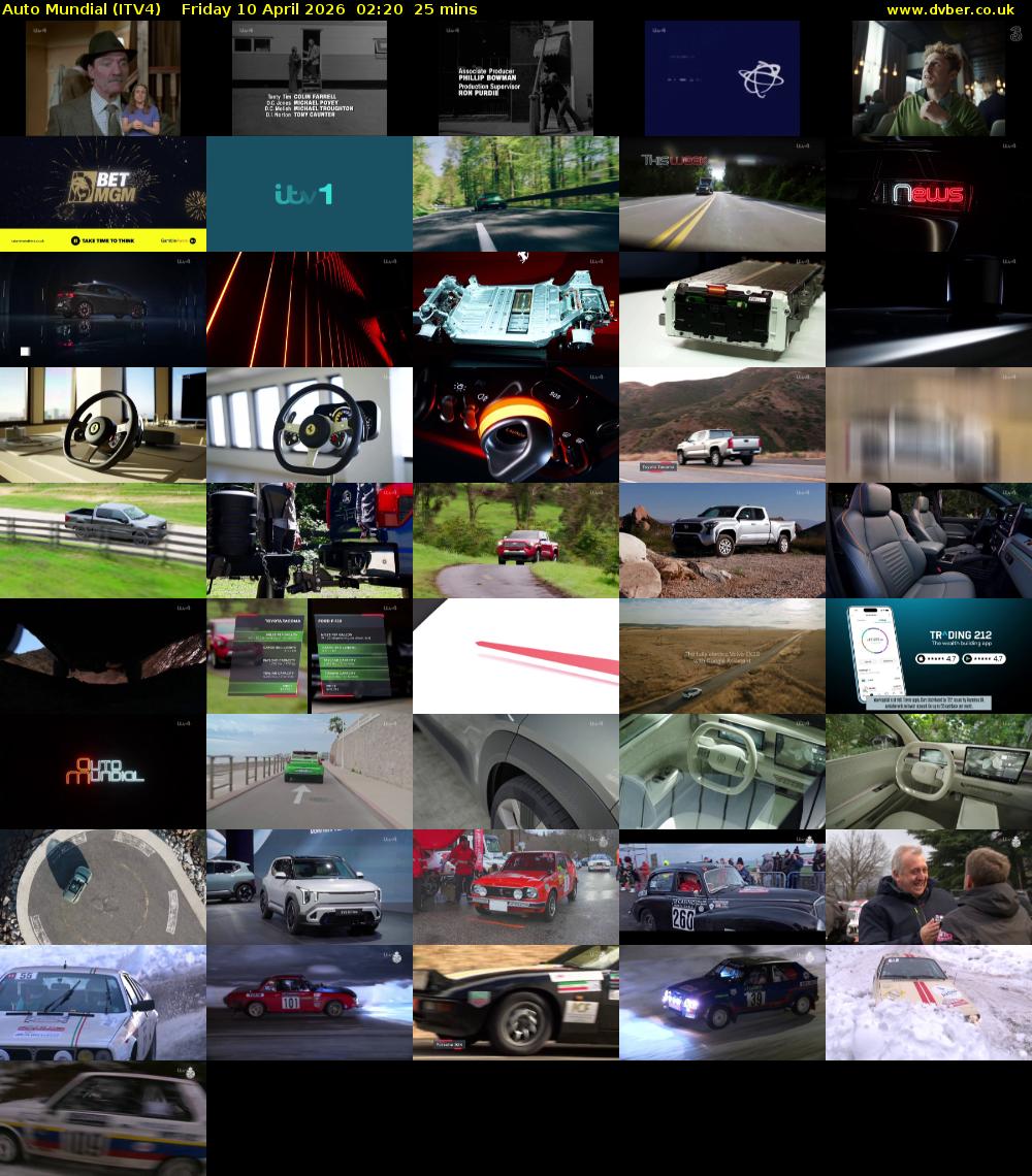 Auto Mundial (ITV4) Friday 10 April 2026 02:20 - 02:45