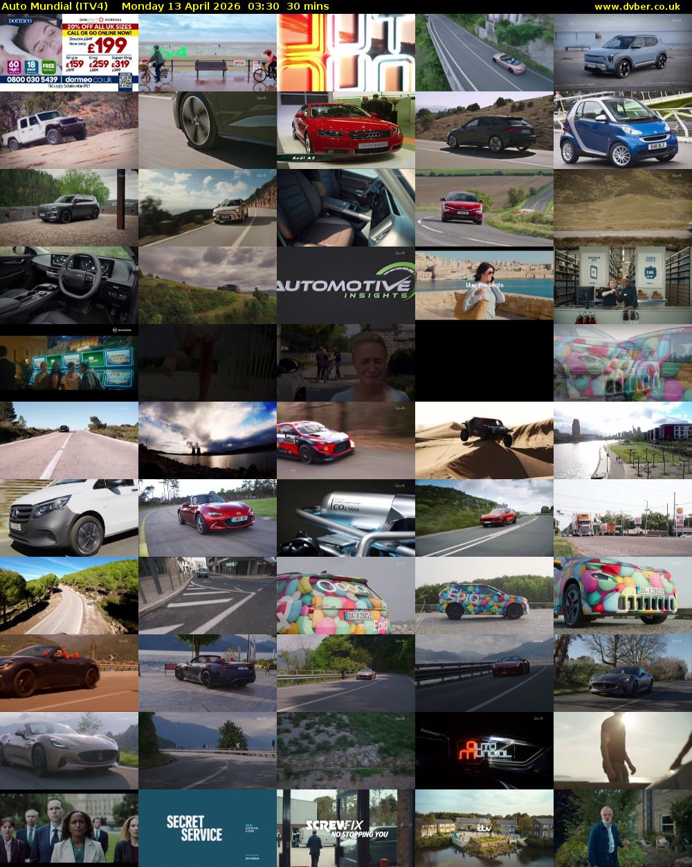 Auto Mundial (ITV4) Monday 13 April 2026 03:30 - 04:00