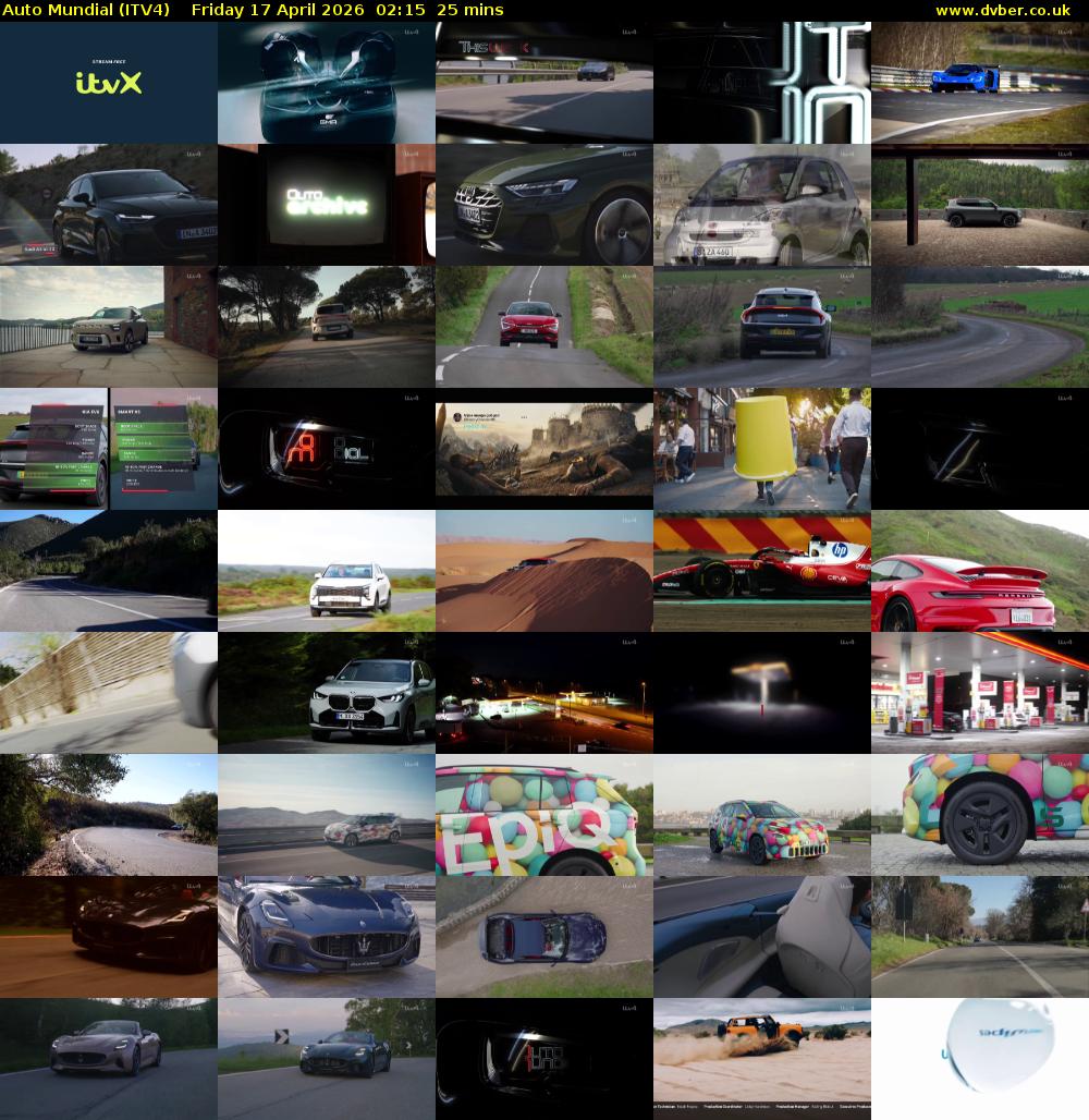 Auto Mundial (ITV4) Friday 17 April 2026 02:15 - 02:40