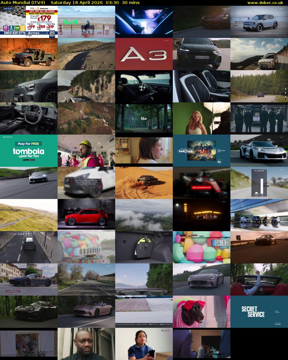 Auto Mundial (ITV4) Saturday 18 April 2026 03:30 - 04:00