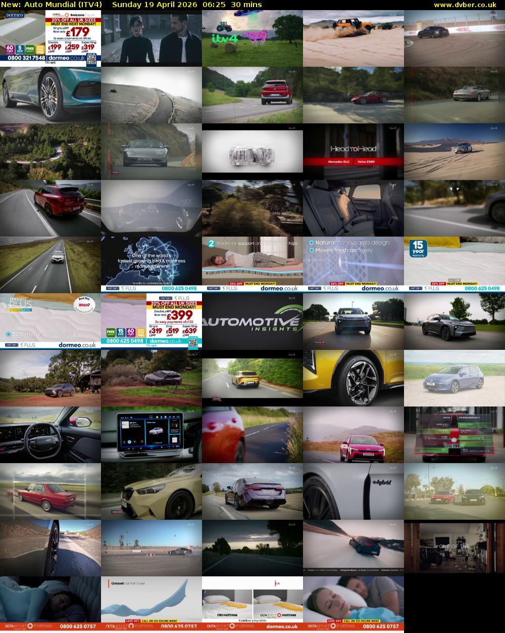 Auto Mundial (ITV4) Sunday 19 April 2026 06:25 - 06:55