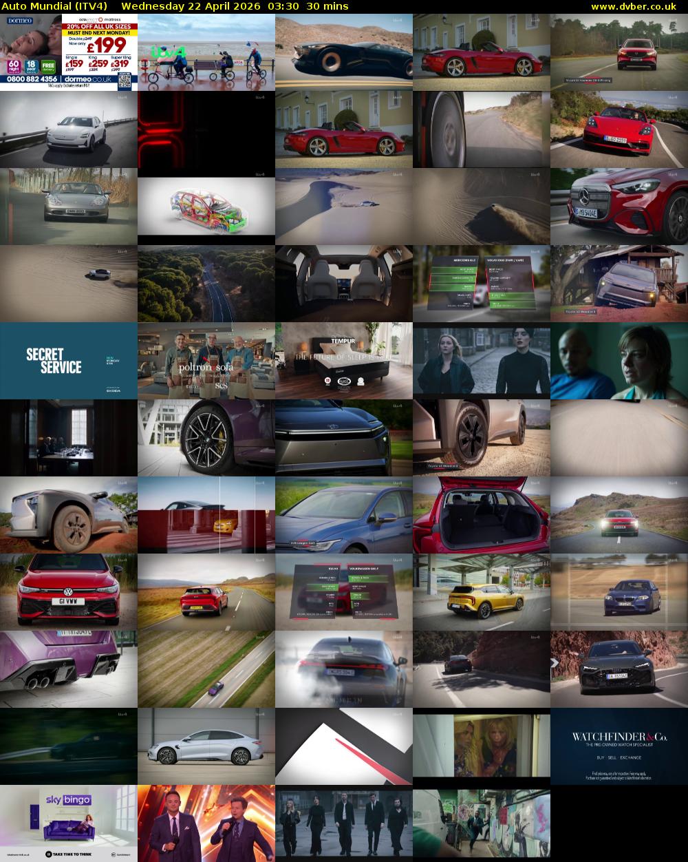 Auto Mundial (ITV4) Wednesday 22 April 2026 03:30 - 04:00
