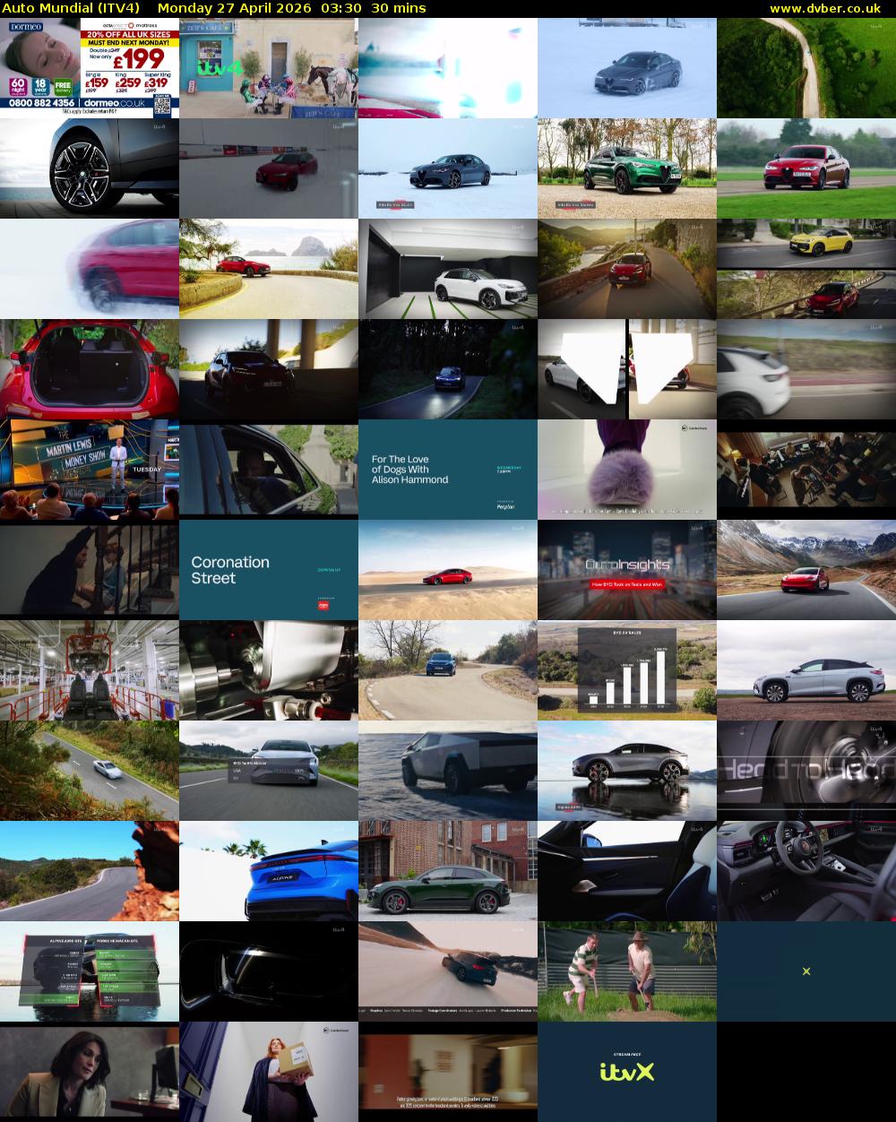 Auto Mundial (ITV4) Monday 27 April 2026 03:30 - 04:00