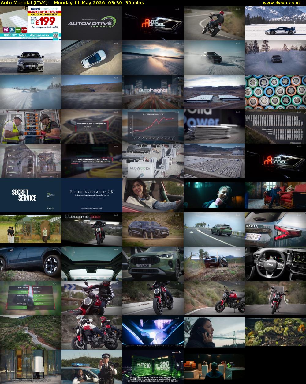 Auto Mundial (ITV4) Monday 11 May 2026 03:30 - 04:00