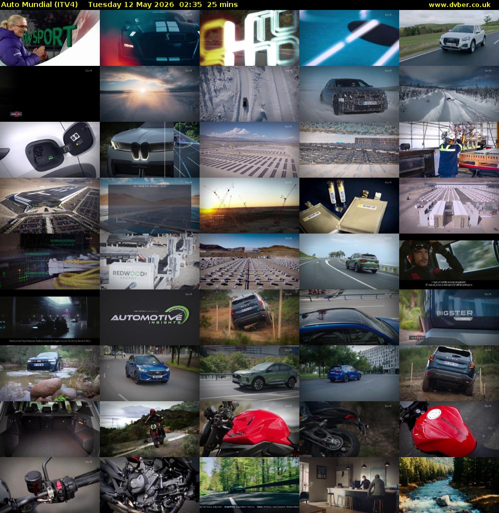 Auto Mundial (ITV4) Tuesday 12 May 2026 02:35 - 03:00
