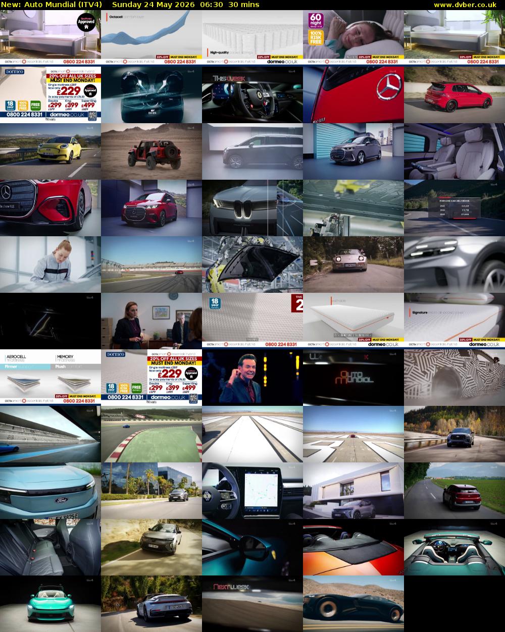 Auto Mundial (ITV4) Sunday 24 May 2026 06:30 - 07:00