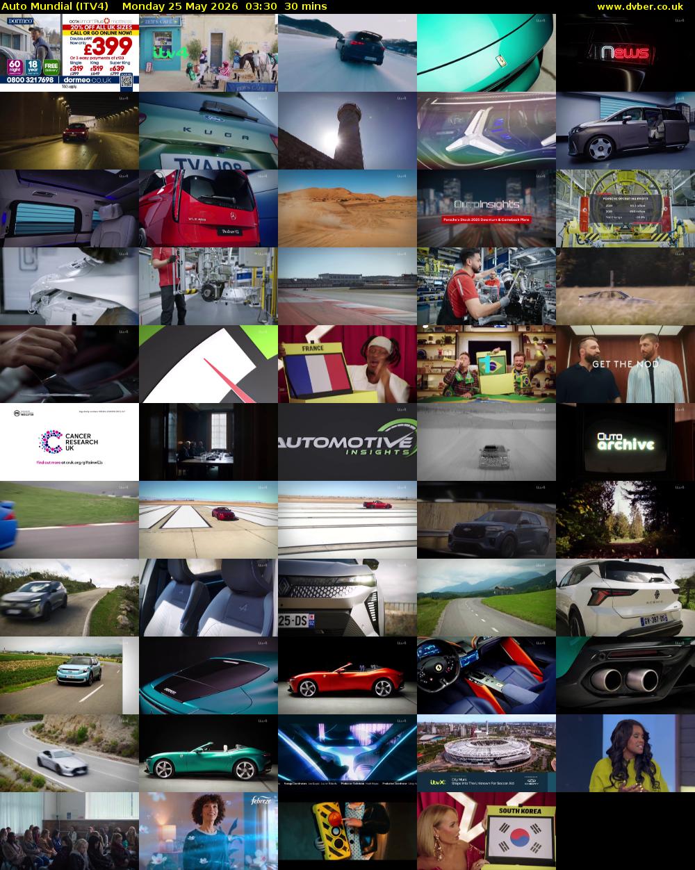 Auto Mundial (ITV4) Monday 25 May 2026 03:30 - 04:00