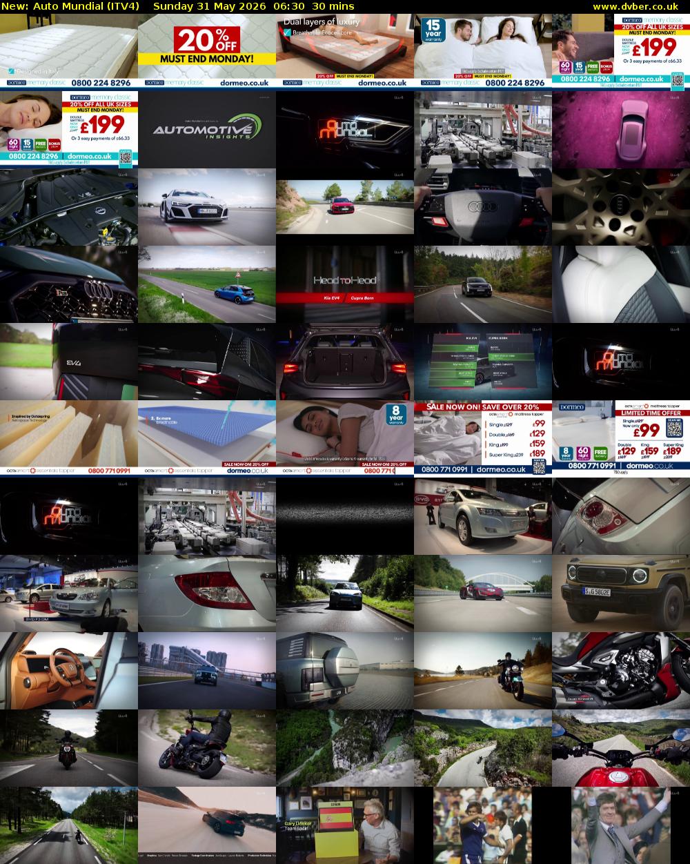Auto Mundial (ITV4) Sunday 31 May 2026 06:30 - 07:00