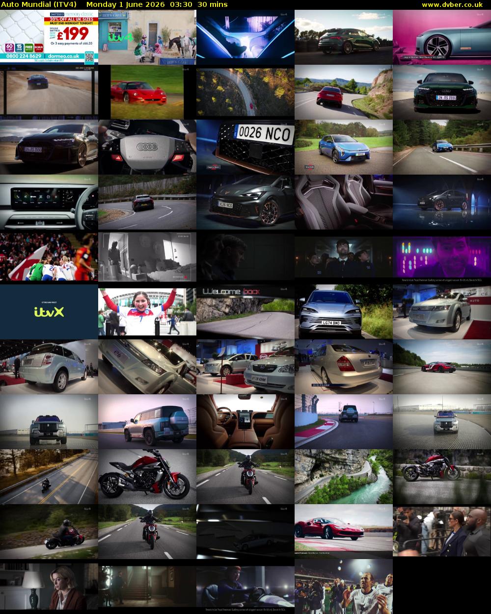 Auto Mundial (ITV4) Monday 1 June 2026 03:30 - 04:00