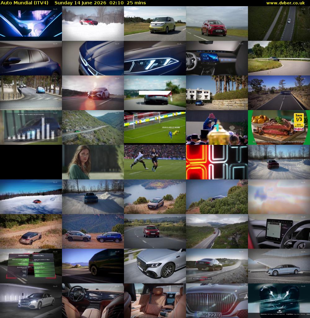 Auto Mundial (ITV4) Sunday 14 June 2026 02:10 - 02:35