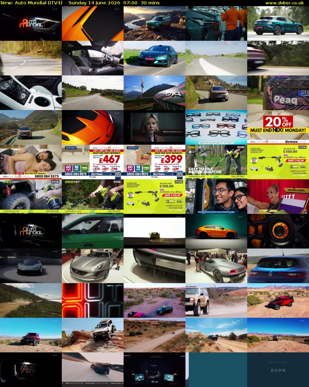 Auto Mundial (ITV4) Sunday 14 June 2026 07:00 - 07:30