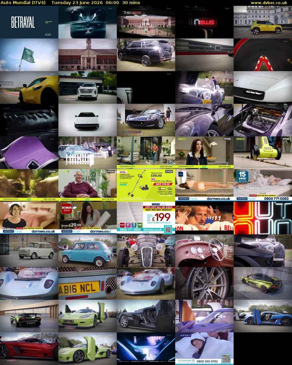 Auto Mundial (ITV4) Tuesday 23 June 2026 06:00 - 06:30