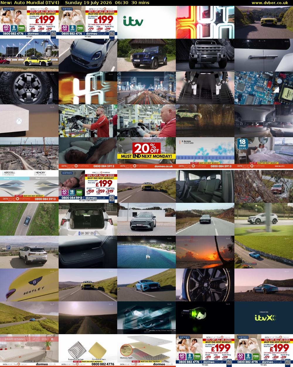 Auto Mundial (ITV4) Sunday 19 July 2026 06:30 - 07:00