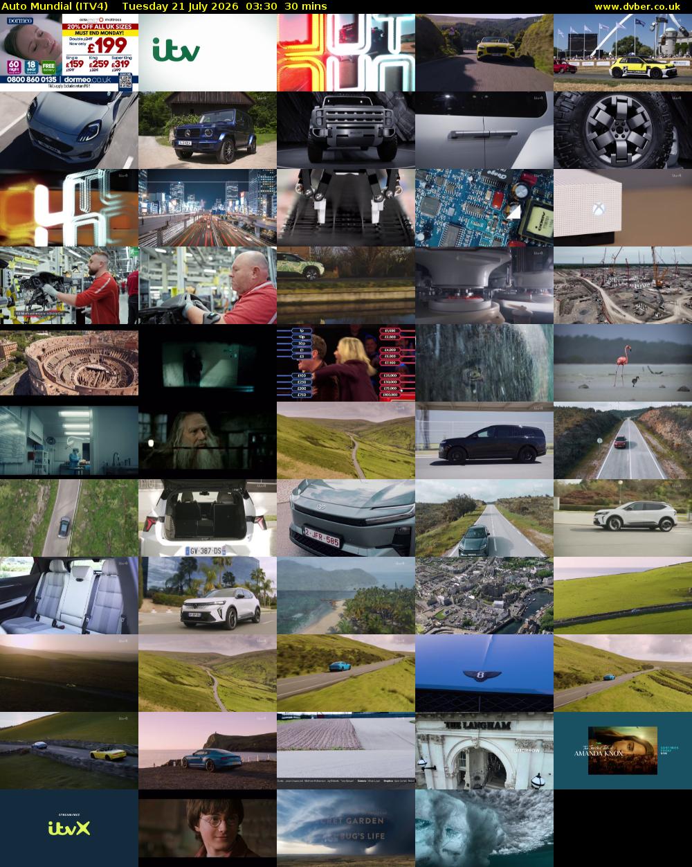 Auto Mundial (ITV4) Tuesday 21 July 2026 03:30 - 04:00