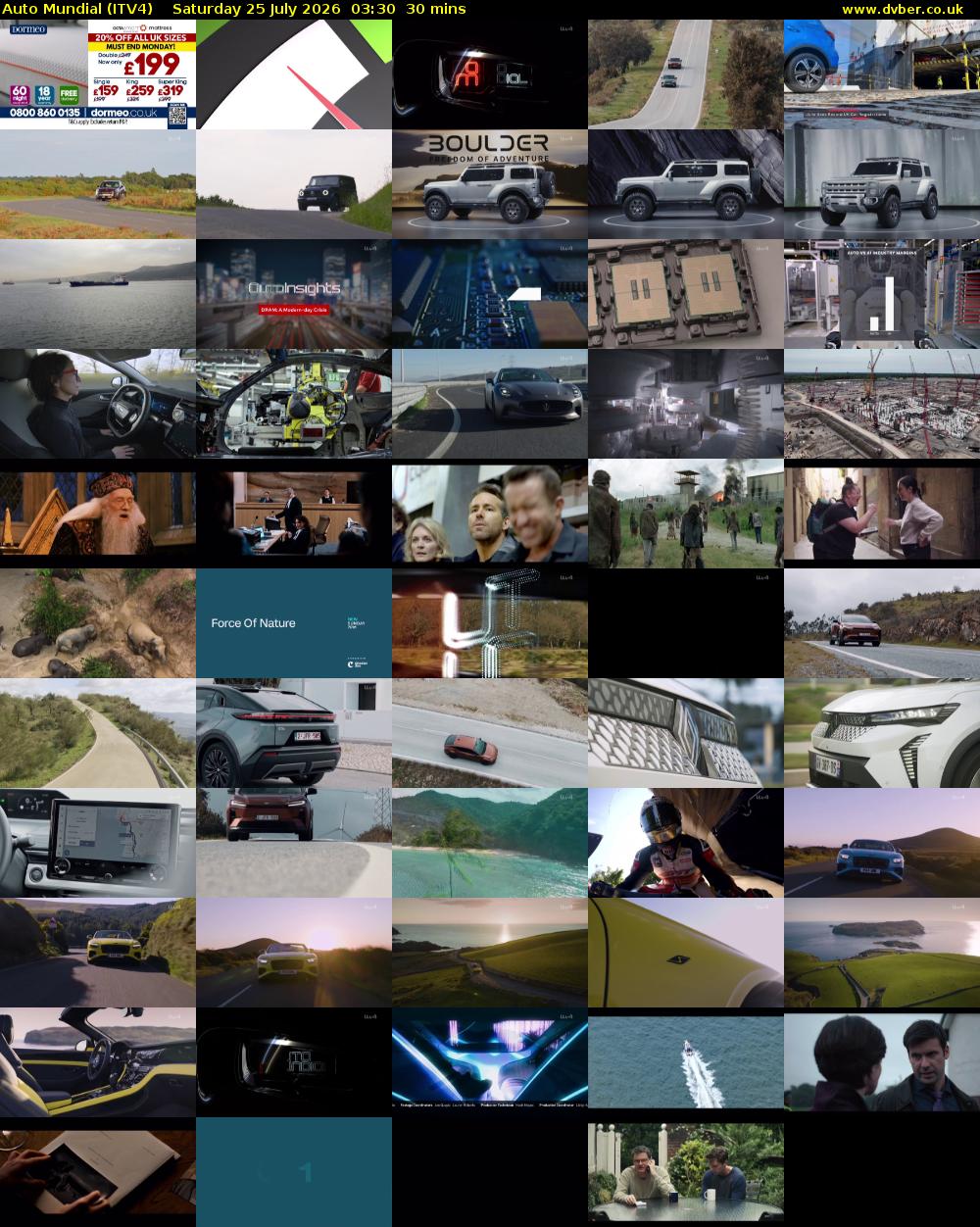 Auto Mundial (ITV4) Saturday 25 July 2026 03:30 - 04:00