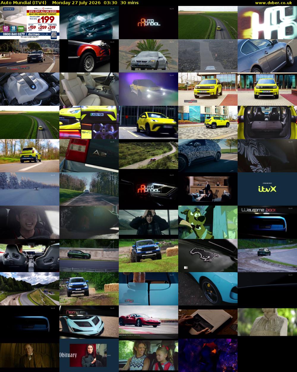Auto Mundial (ITV4) Monday 27 July 2026 03:30 - 04:00