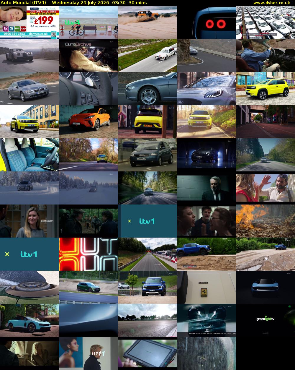 Auto Mundial (ITV4) Wednesday 29 July 2026 03:30 - 04:00