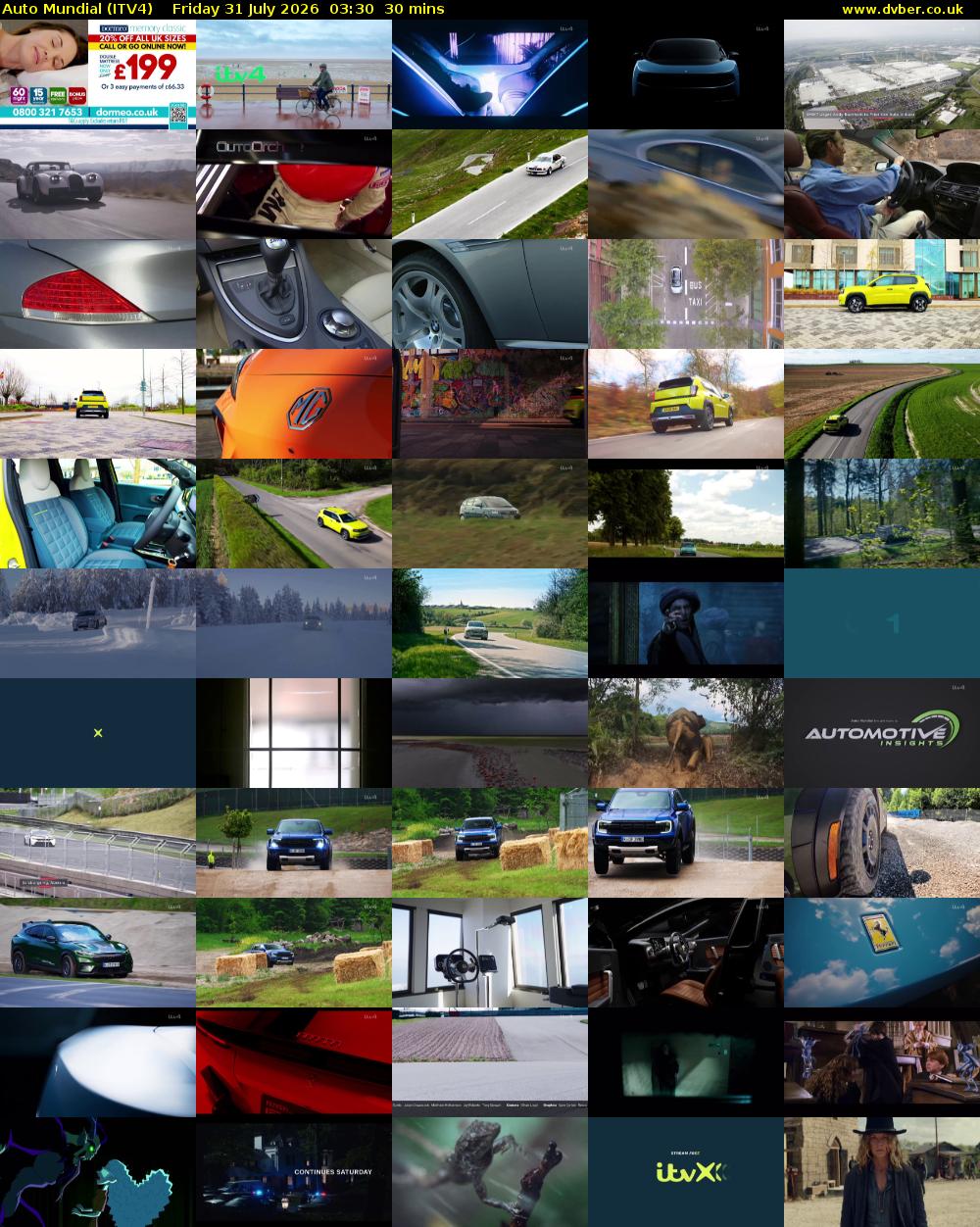 Auto Mundial (ITV4) Friday 31 July 2026 03:30 - 04:00