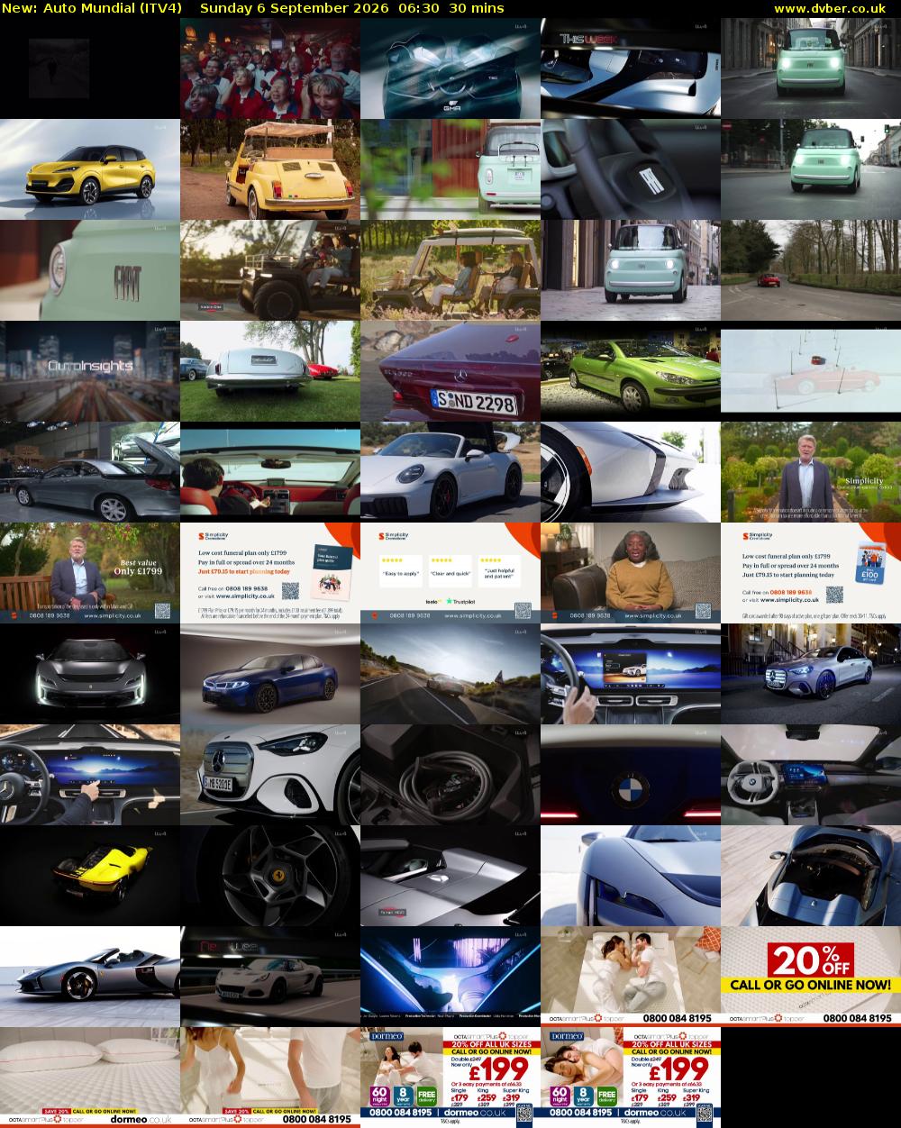 Auto Mundial (ITV4) Sunday 6 September 2026 06:30 - 07:00
