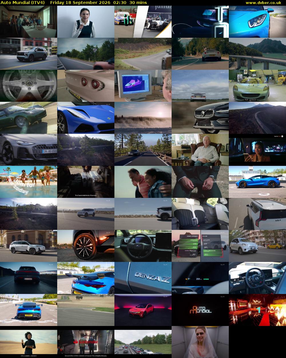 Auto Mundial (ITV4) Friday 18 September 2026 02:30 - 03:00