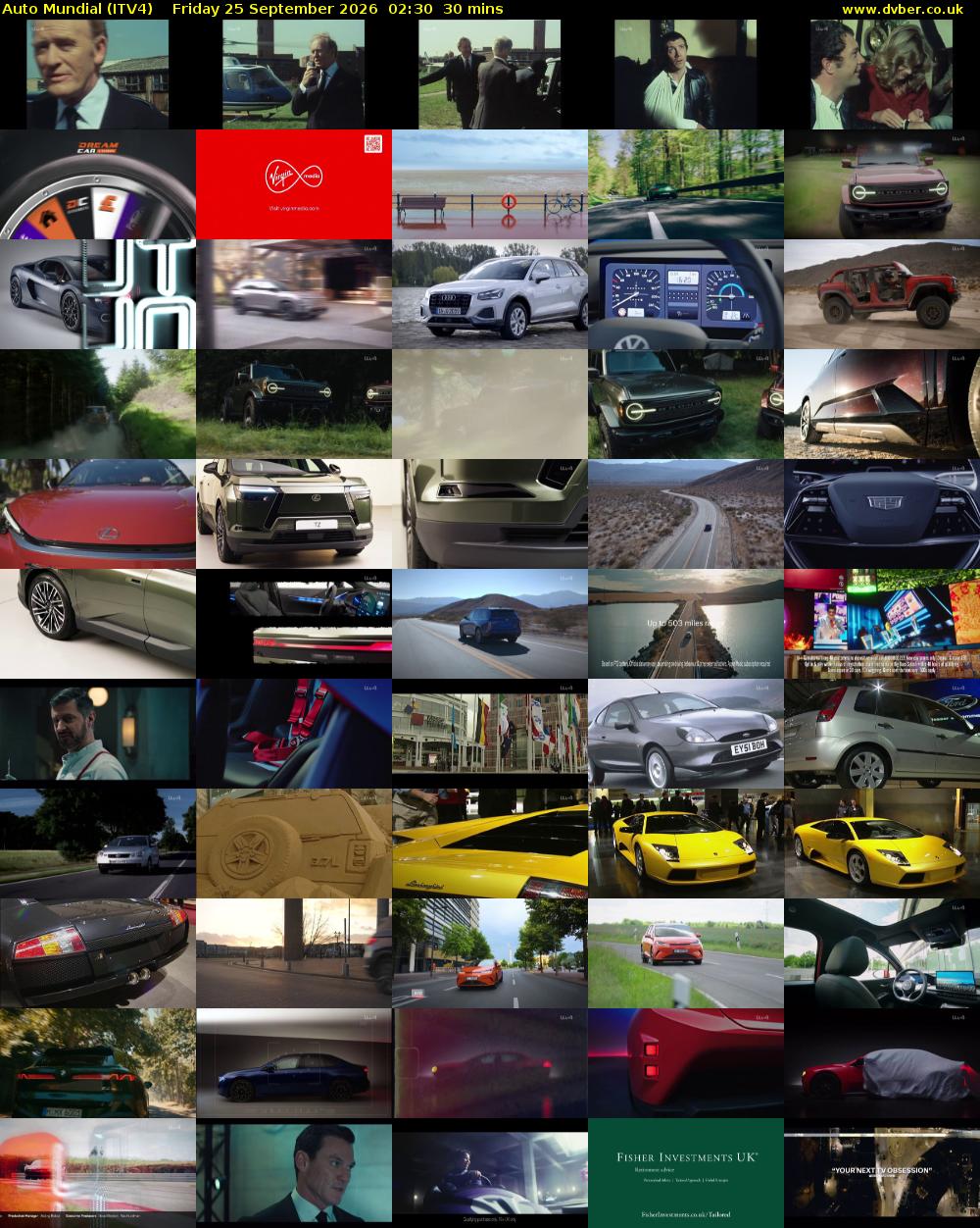 Auto Mundial (ITV4) Friday 25 September 2026 02:30 - 03:00